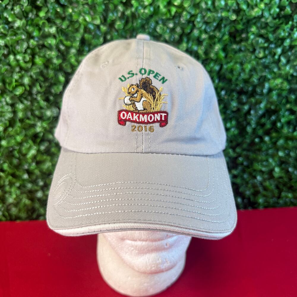 US Open Oakmont 2016 Hat Adjustable Strapback Golf Cap USGA Squirrel OSFA